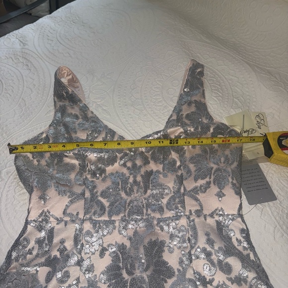 Wedding, formal,prom stunning silver evening dress - Picture 10 of 16